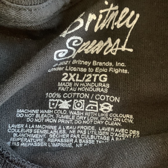 NWT Britney Spears Black Size 2XL T-Shirt - Picture 4 of 5